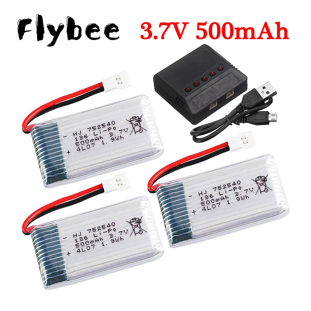 3.7V 500mAh 752540 Lipo Batter - đánh giá và giá Drone Charger