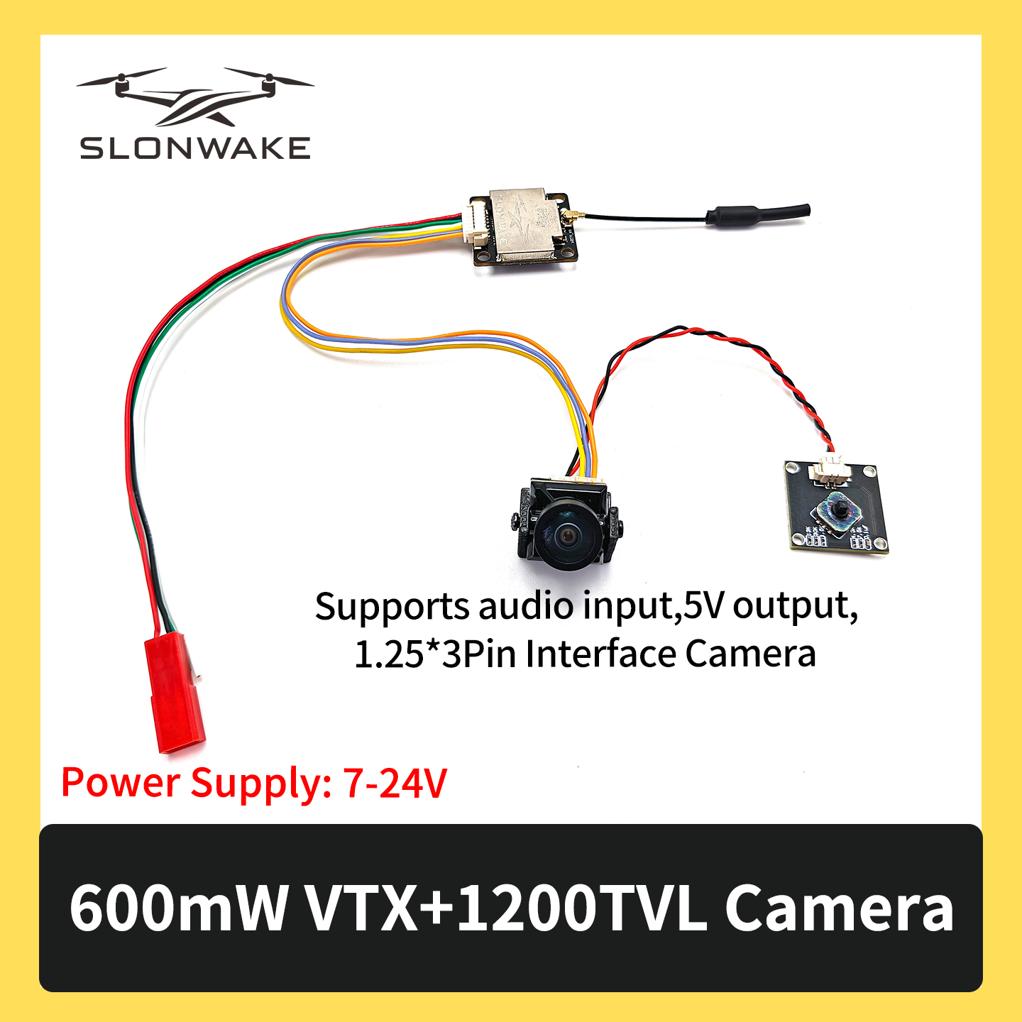 SLONWAKE 5.8G 600mW 7-24V FPV  - đánh giá và giá Drone Receiver