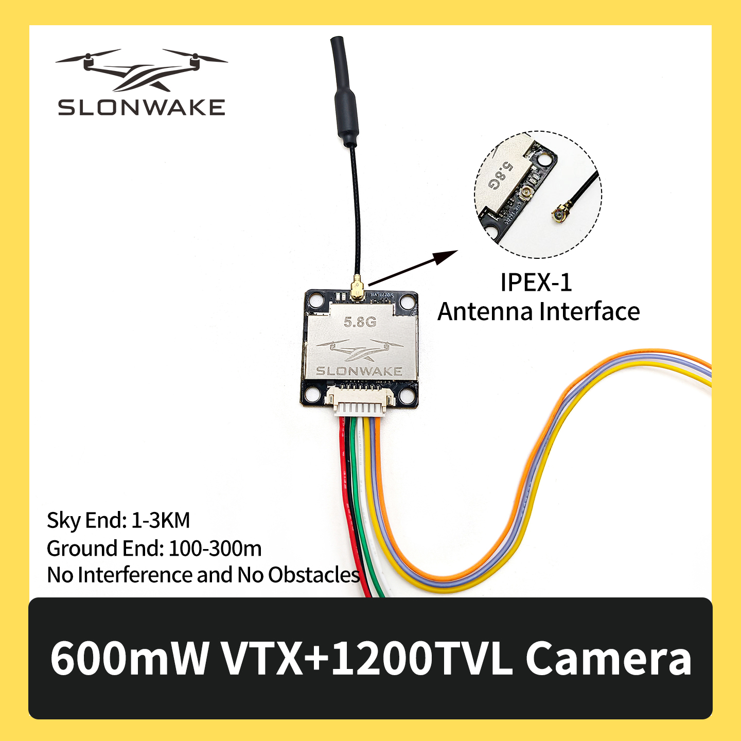 SLONWAKE 5.8G 600mW 7-24V FPV  - đánh giá và giá Drone Receiver