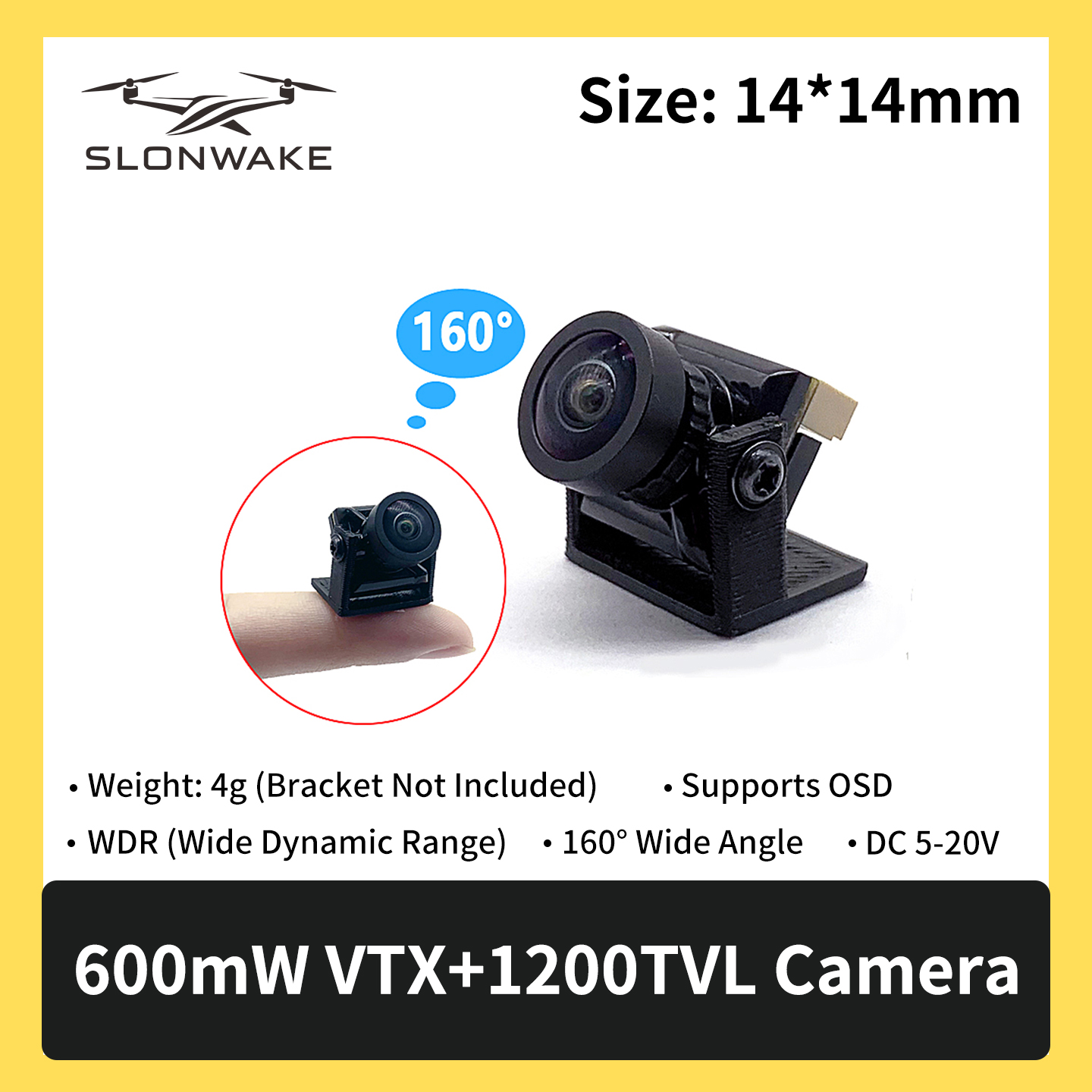 SLONWAKE 5.8G 600mW 7-24V FPV  - đánh giá và giá Drone Receiver