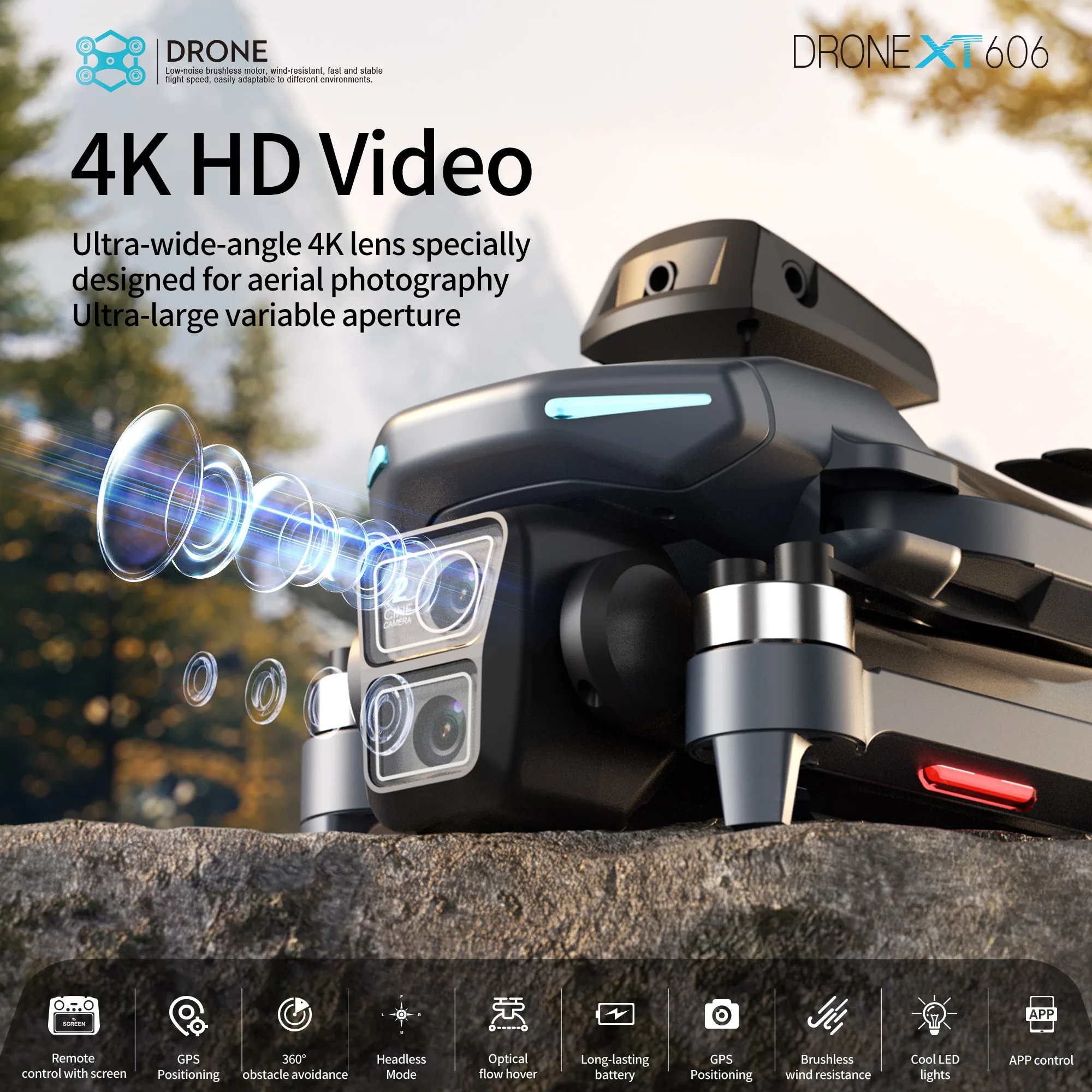 Lenovo XT606 MAX GPS Drone 4k  - đánh giá và giá Drone Gps Mount