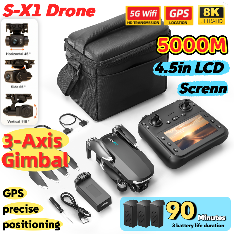 S-X1 MAX GPS Drone with 3-Axis - đánh giá và giá Drone Gps Mount