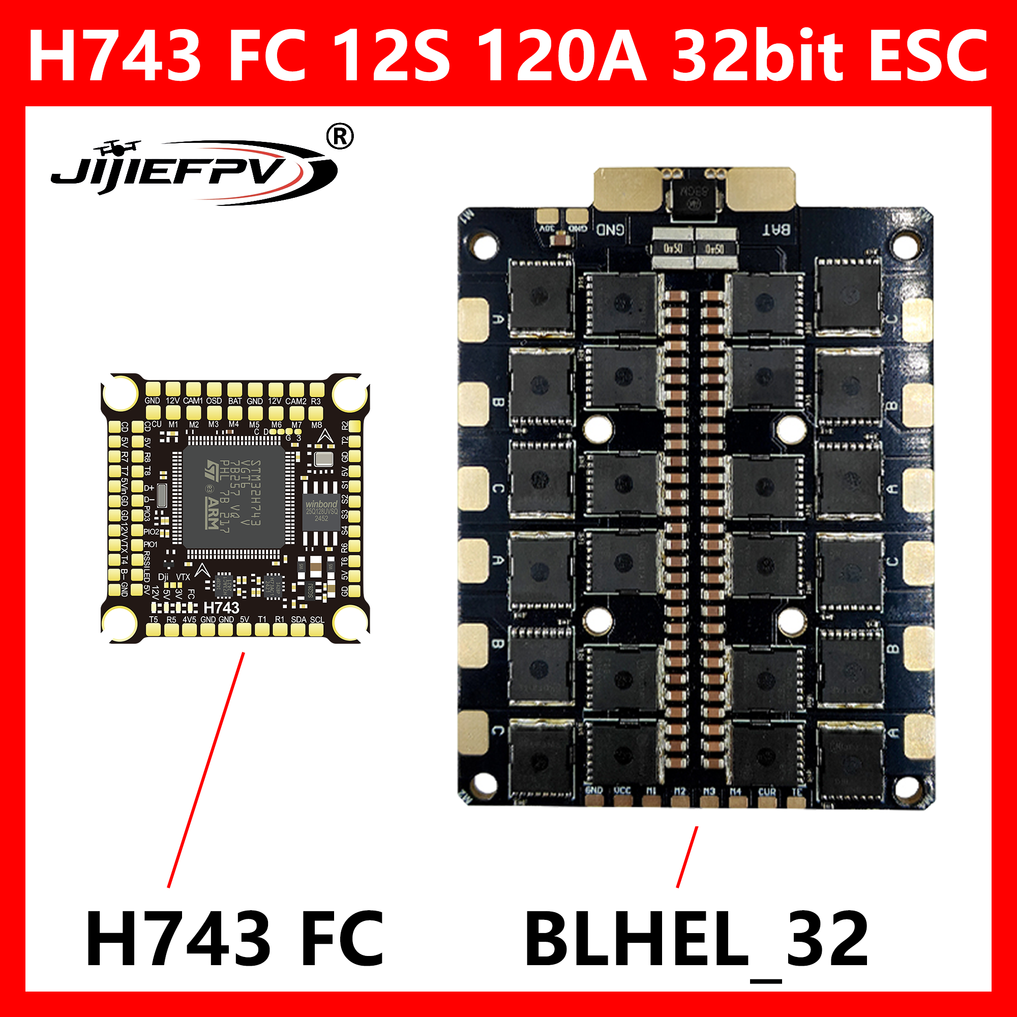 JIJIEFPV BLHEL_32 12S 120A 32b - đánh giá và giá Drone Power Distribution Board