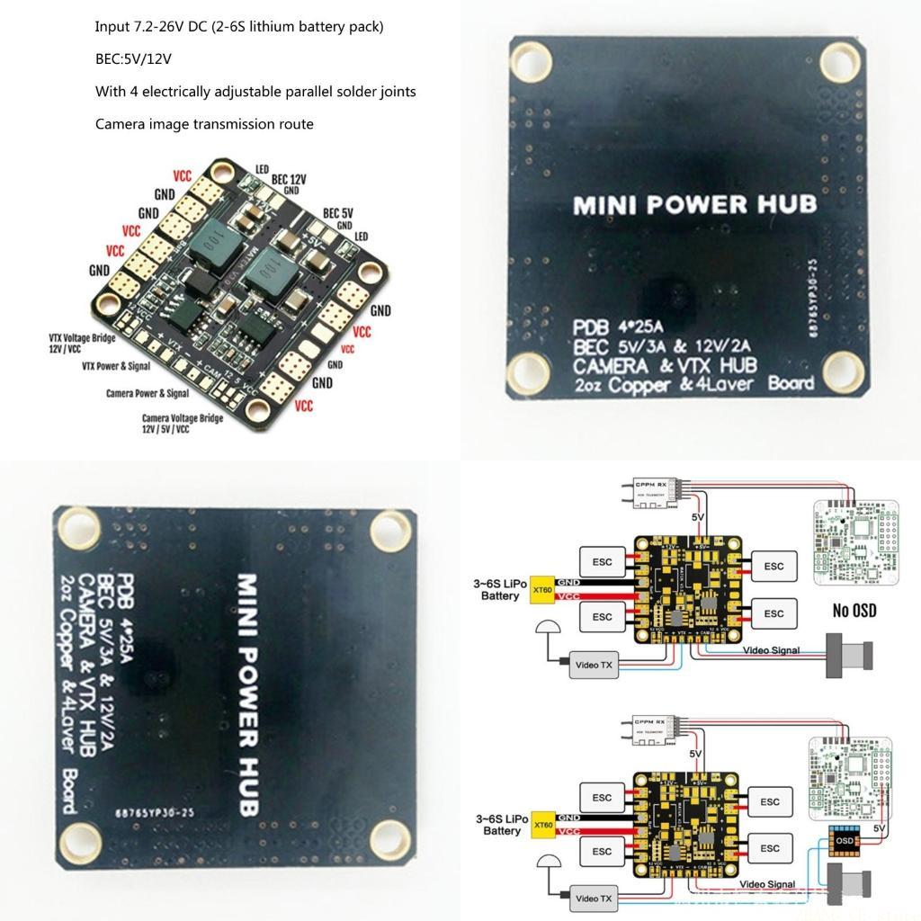 M5TD Matek Mini Power Hub Powe - đánh giá và giá Drone Power Distribution Board