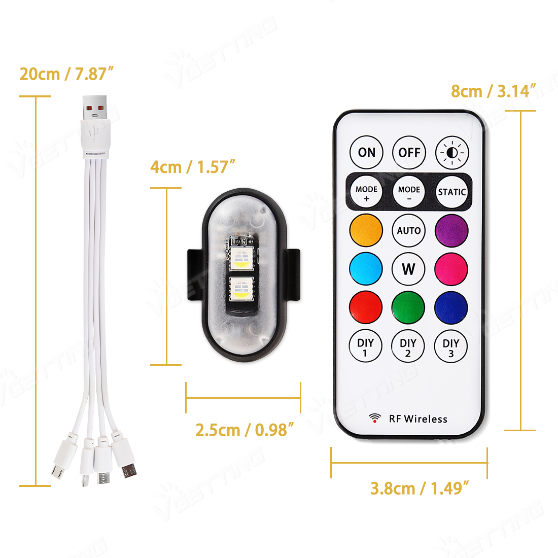 4Pcs Mini Drone Strobe Light 8 - đánh giá và giá Drone Led Light