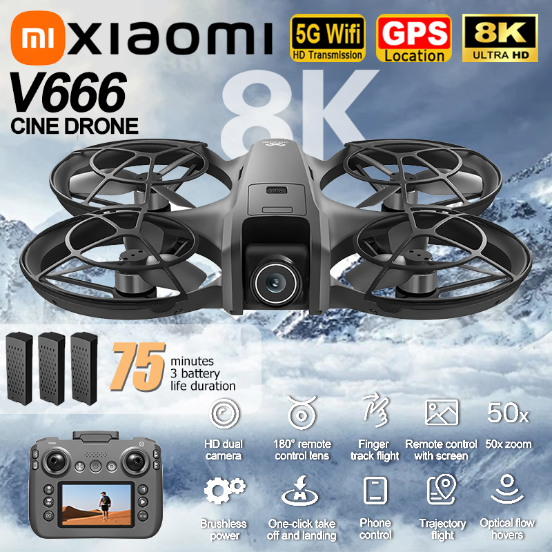 Xiaomi V666 Drone 8K Aerial HD - đánh giá và giá Drone Gps Module